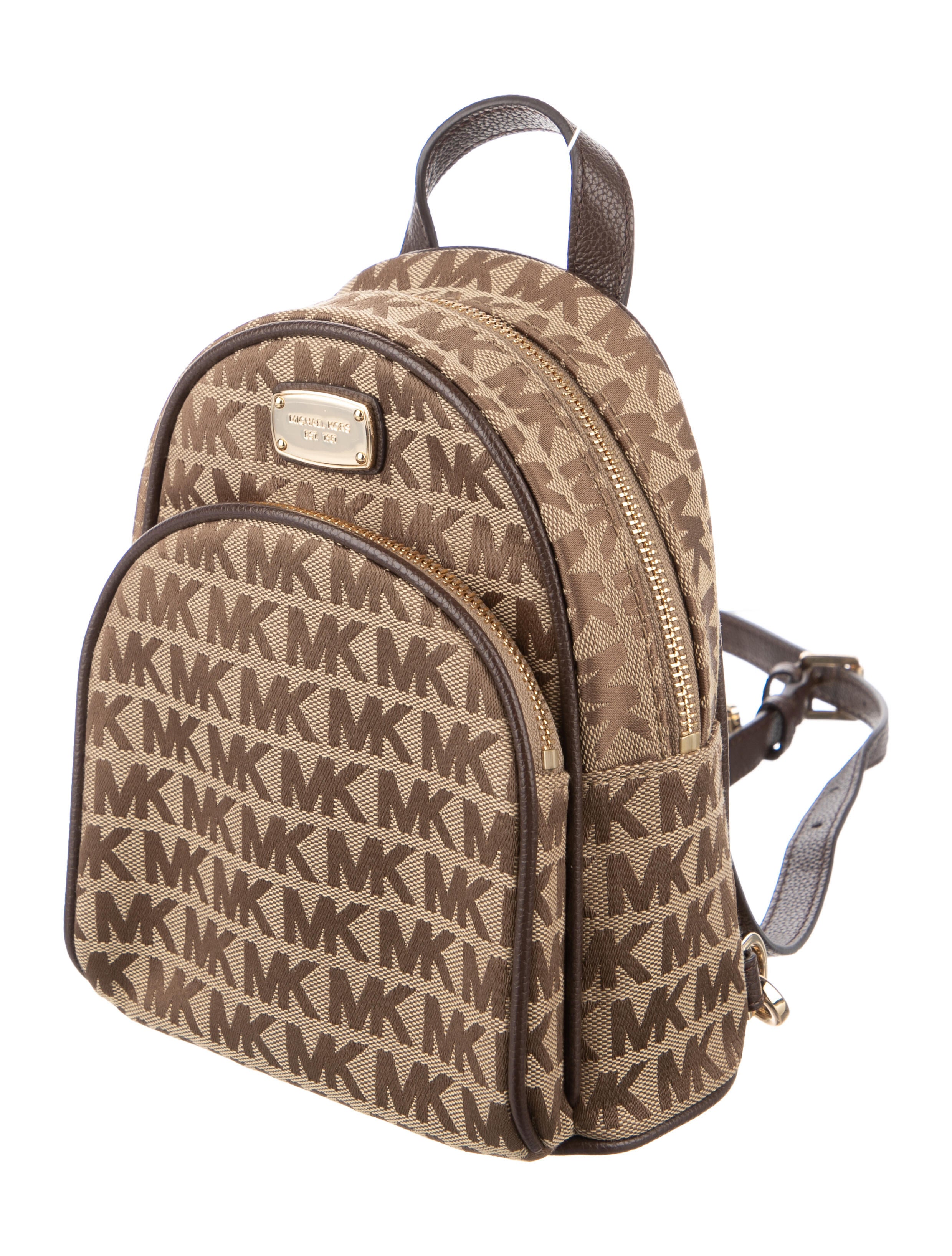 Michael Michael Kors Canvas Leather-Trimmed Backpack